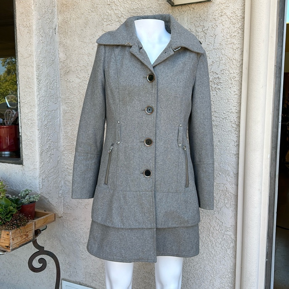 M60 Miss sixty vintage gray trench coat peacoat retro y2k